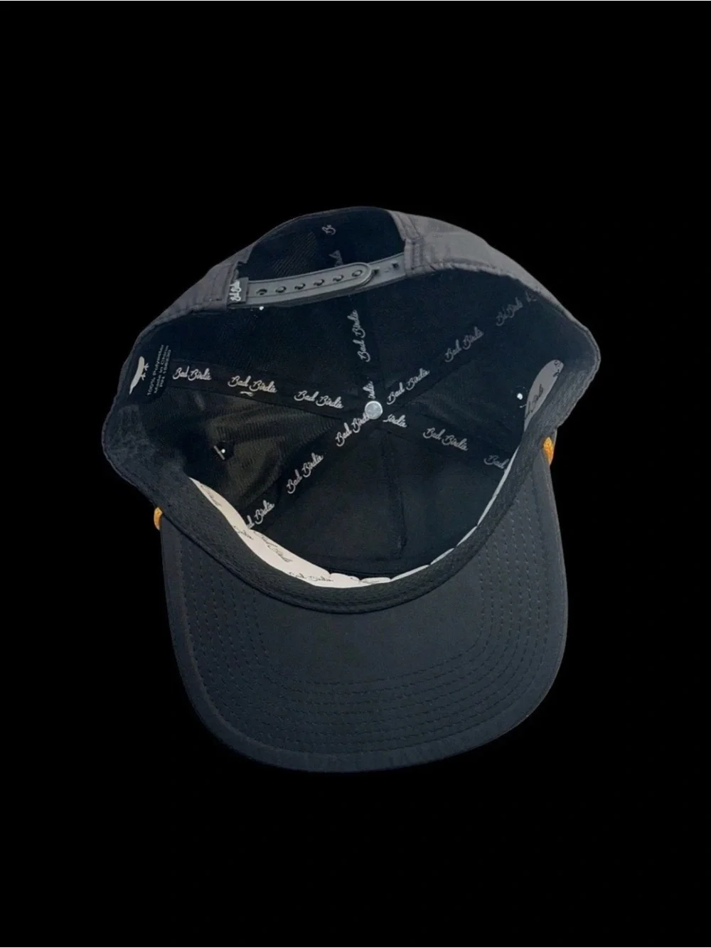 Bad Birdie Texas Golf Rope Hat Mens Black Snapback Script Logo Cap New NWT